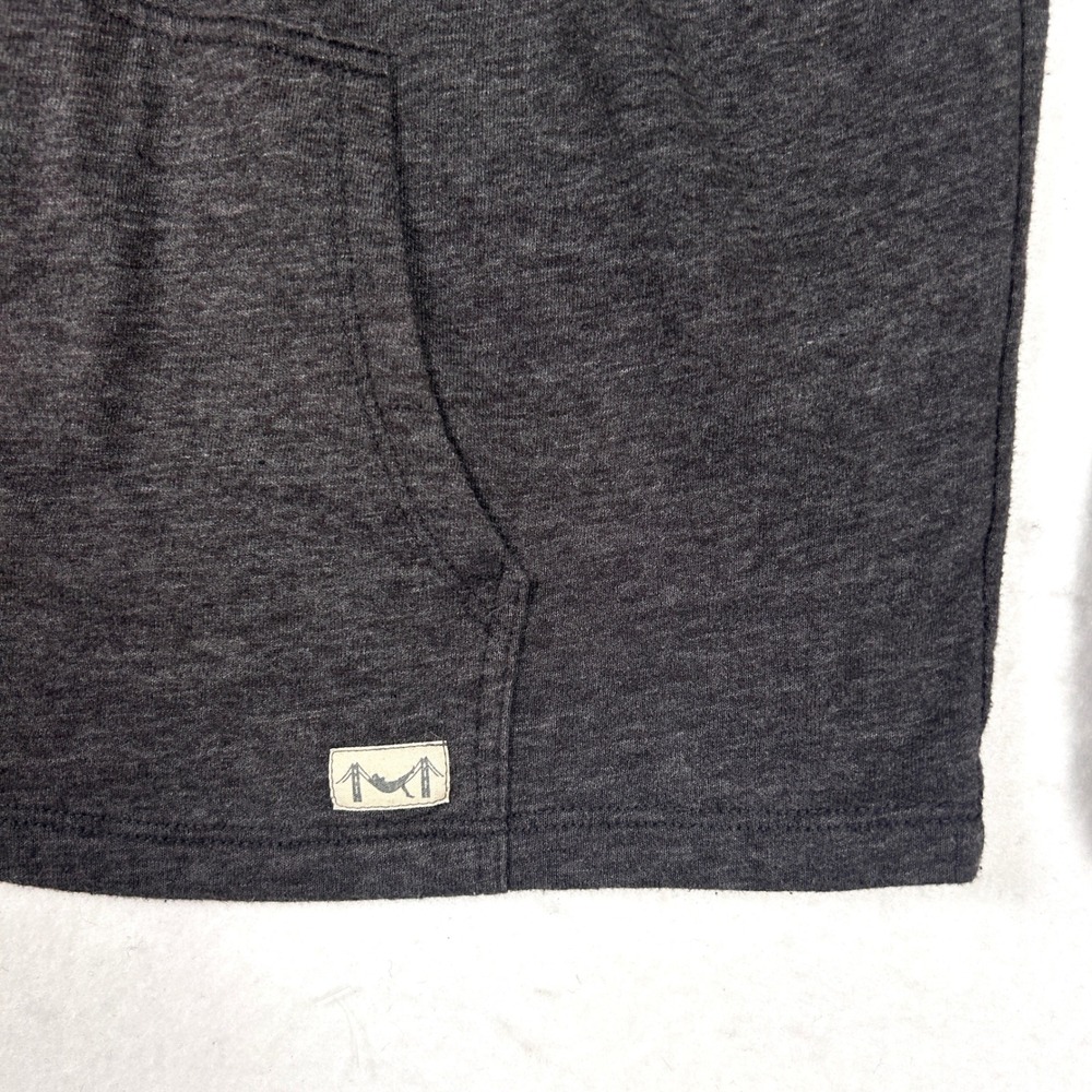 Marine Layer Henley Hoodie Mens XL Charcoal Grey Heather Long Sleeve Pullover - Picture 7 of 8